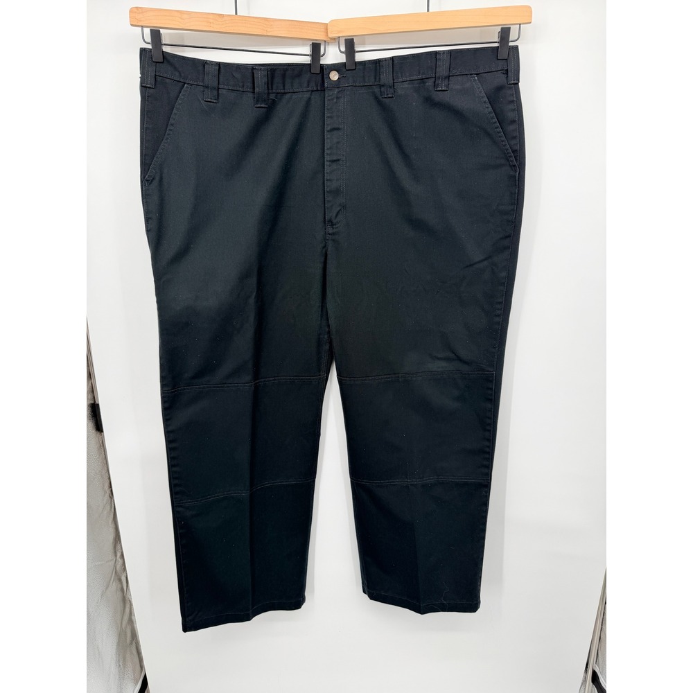 Carhartt Work Pants Men 54x32 Black Good Double Knee Utility Twill Trousers
